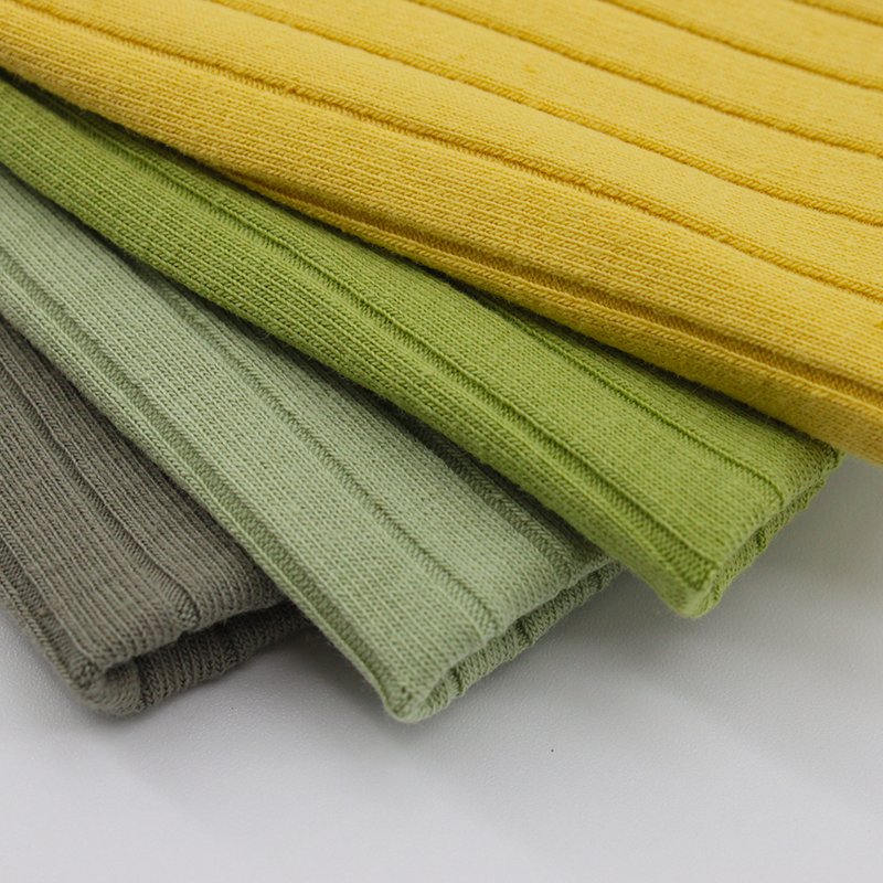 93%cotton 7%spandex pit rib fabric for undergarment 40S 9*3 thread knit fabric for clothing
