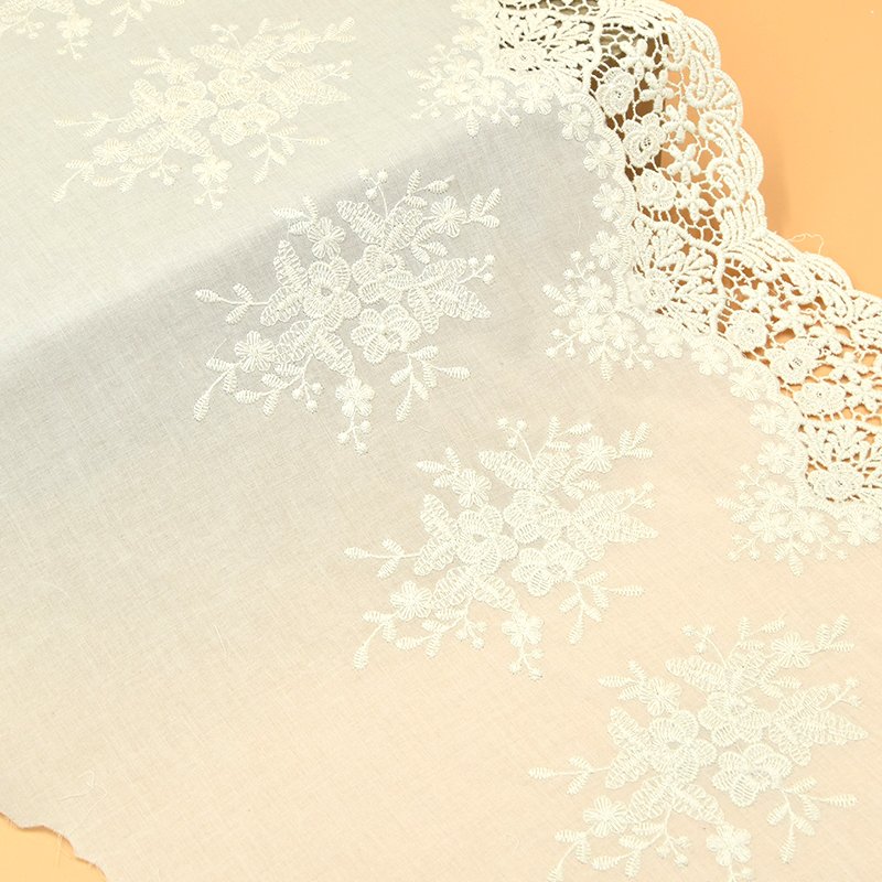 Trimming Crochet Polyester Cotton Lace Trim for Garments Color Custom Knitted White Black Mesh Technics Fabric Feature Eco Water