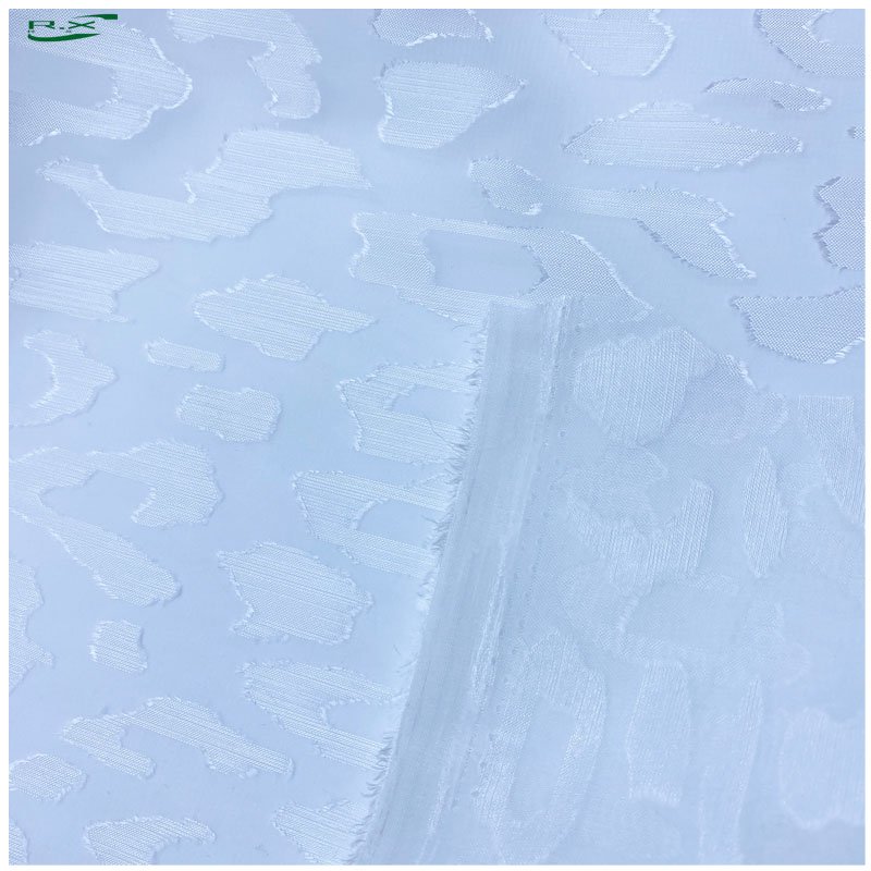 Custom wholesale high quality white 3d embroidery polyester voile fabric for clothes