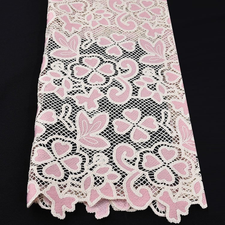 New High Quality Polyester Cotton Cord Embroidery Guipure Lace Embroidery Fabric For Australian Dress For Party