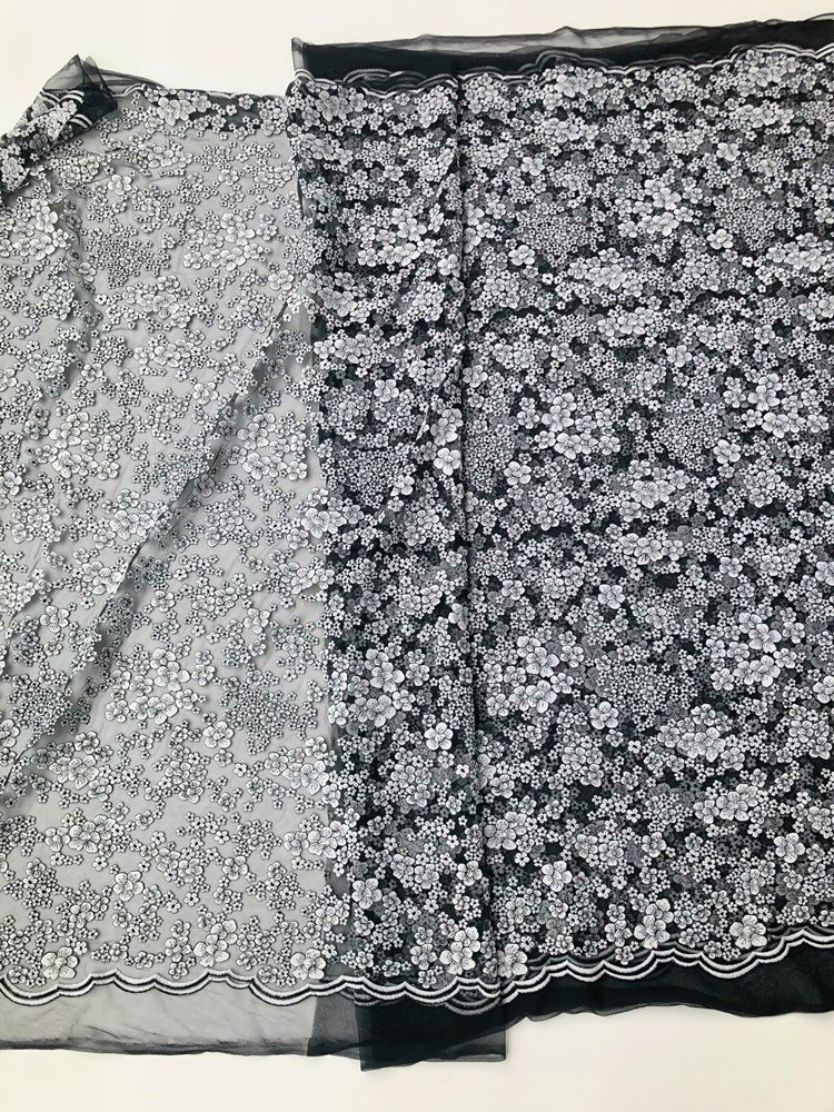 Factory Direct Sale New Style High Quality Water Soluble Net Design Sustainable Flower Fashion Soft Lace Embroidery Fabric