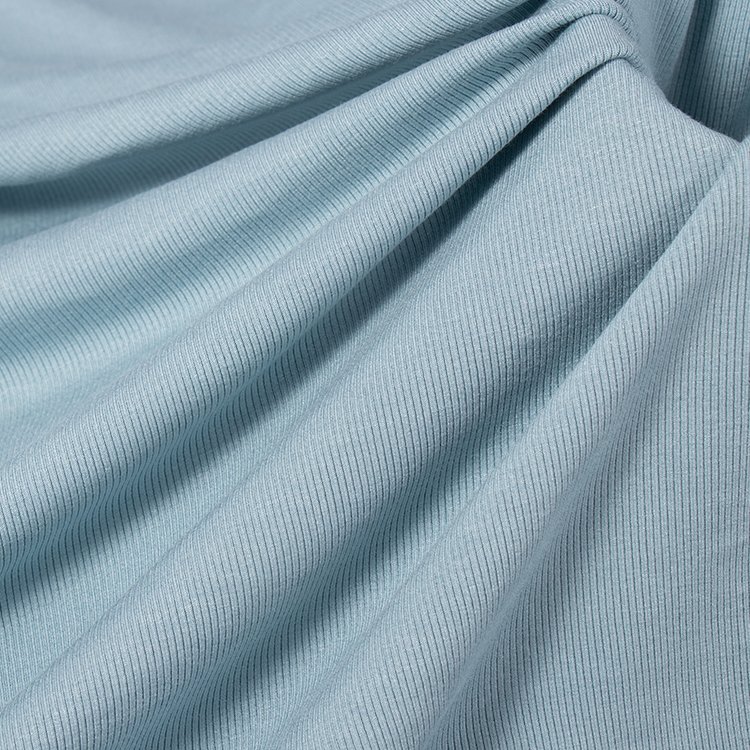 260g elastic knitted ribbed fabric Rayon 96% spandex 4% Spring/Summer T-shirt and dress fabric