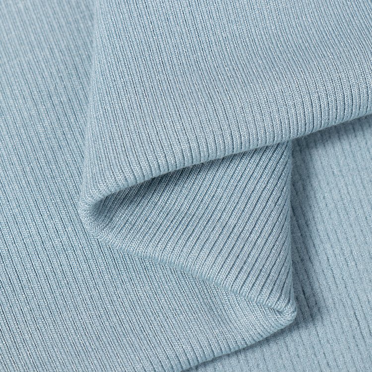 260g elastic knitted ribbed fabric Rayon 96% spandex 4% Spring/Summer T-shirt and dress fabric