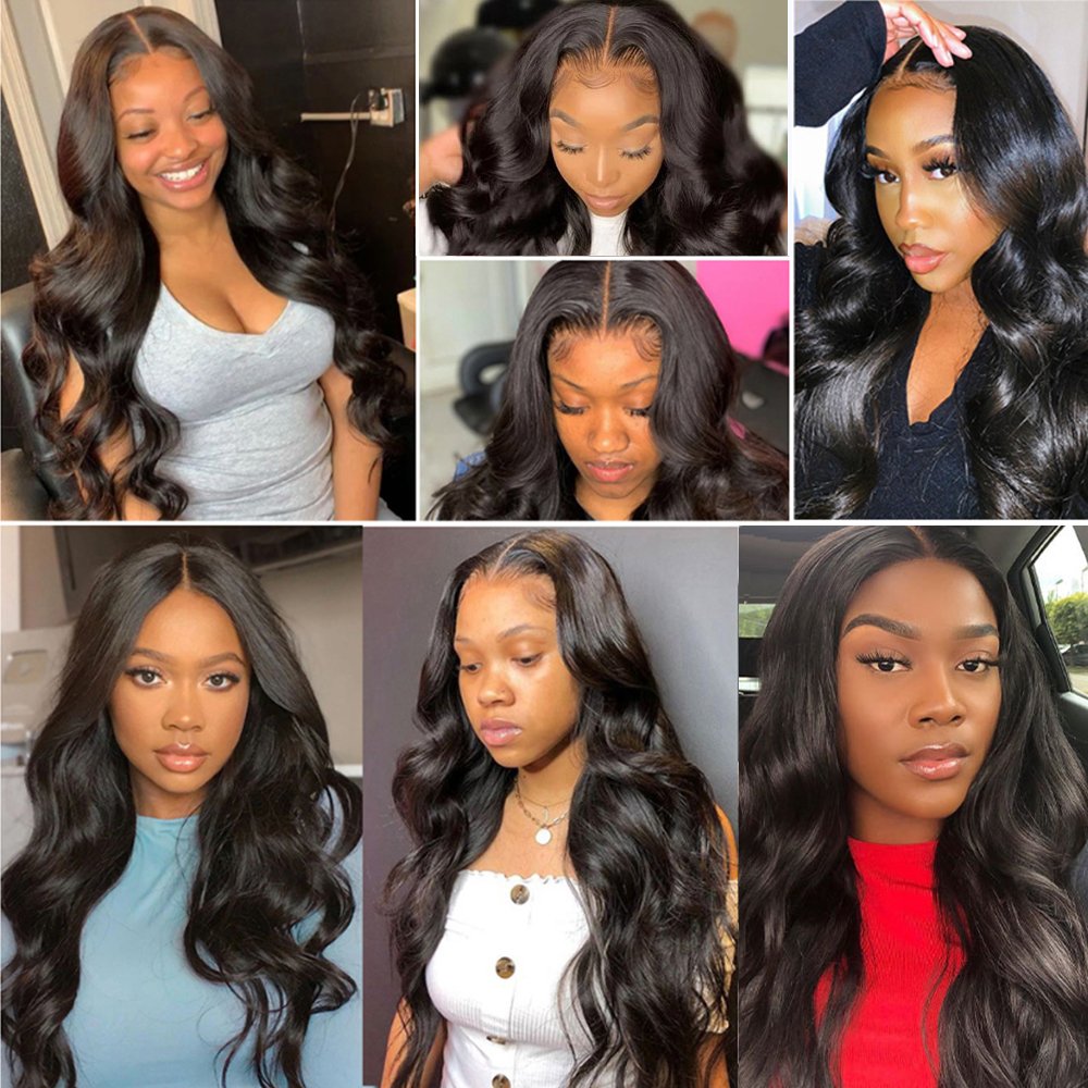 Wholesale Raw Brazilian Hair Lace Frontal Wigs High Quality Virgin Body Wave 13x4 Transparent Lace Front Wigs Human Hair