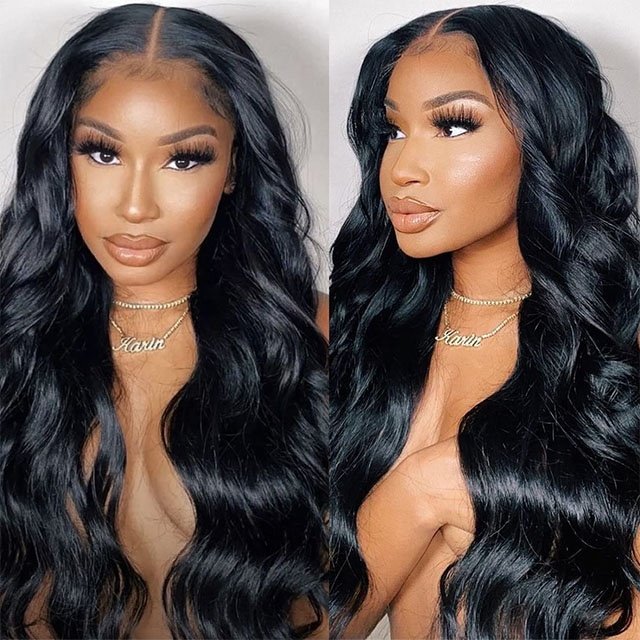 Ali Queen 100% Human Hair Body Wave 4x4, 13x4, 13x6 Lace closure frontal Wig