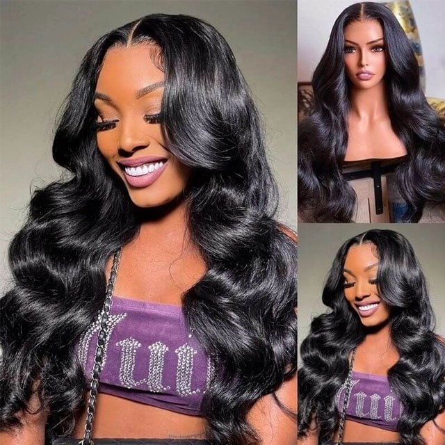 Ali Queen 100% Human Hair Body Wave 4x4, 13x4, 13x6 Lace closure frontal Wig