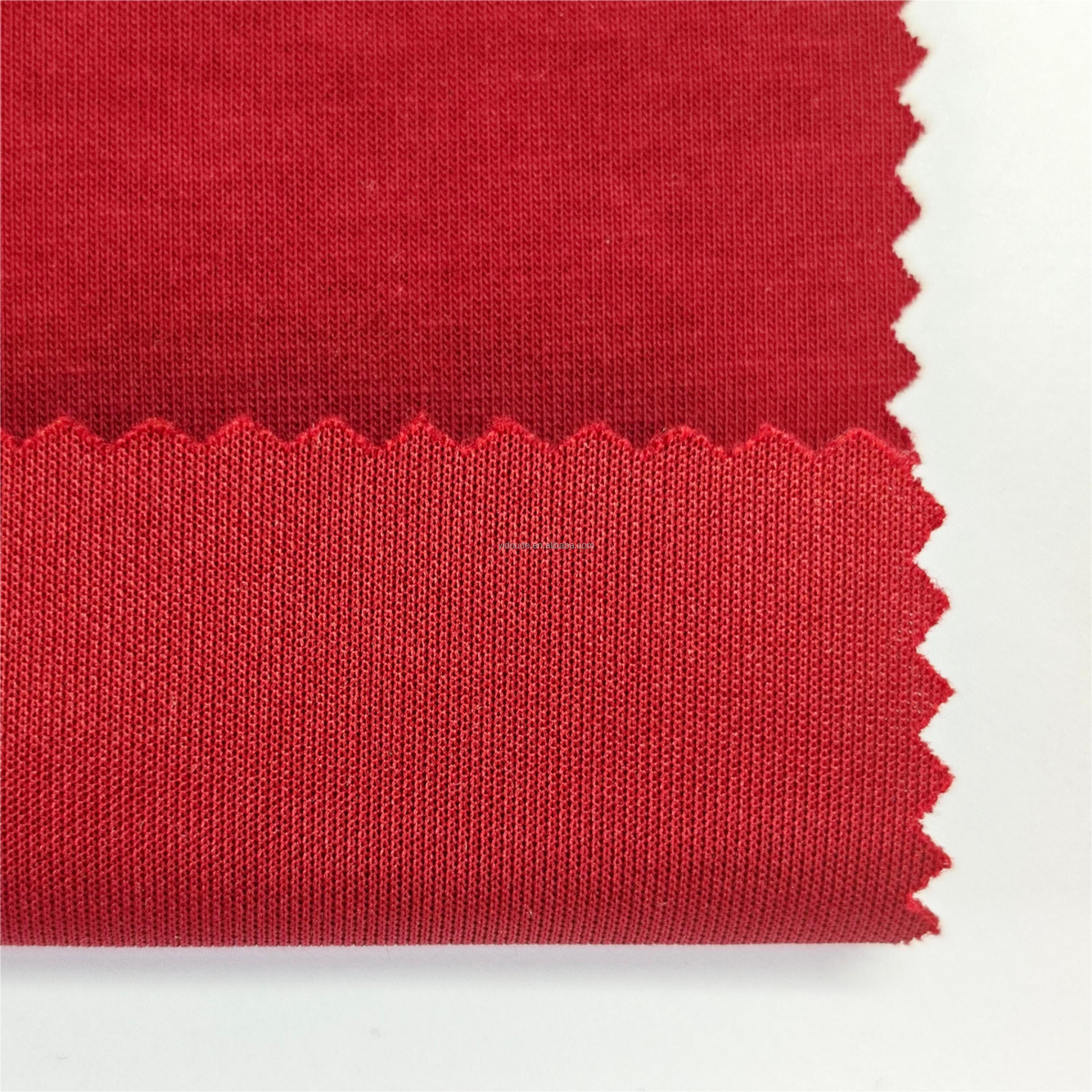 YWH1550# 100 cotton 220 gsm single jersey fabric 100% bci heavy cotton knitted fabric