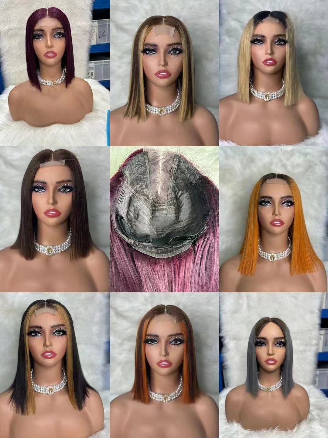 Wholesale 100% Vietnamese Human Hair SDD Short Bob Raw Virgin Human Hair Vendors Kim Bob Closure 2*6 Lace Wigs For Black Women