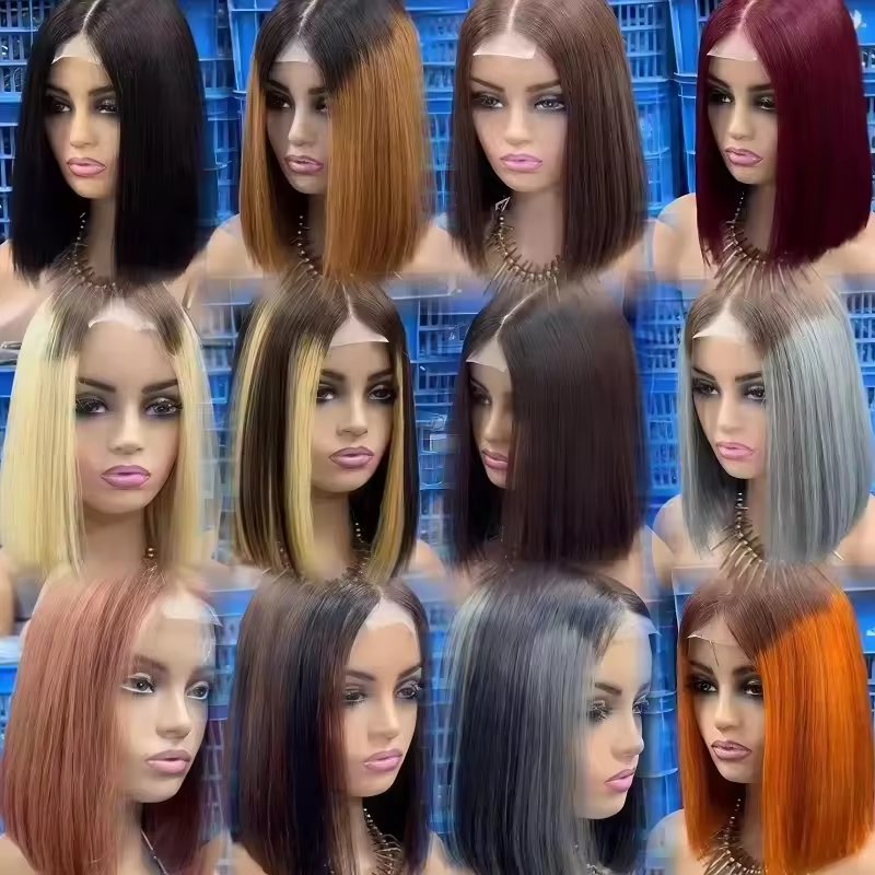 Wholesale 100% Vietnamese Human Hair SDD Short Bob Raw Virgin Human Hair Vendors Kim Bob Closure 2*6 Lace Wigs For Black Women