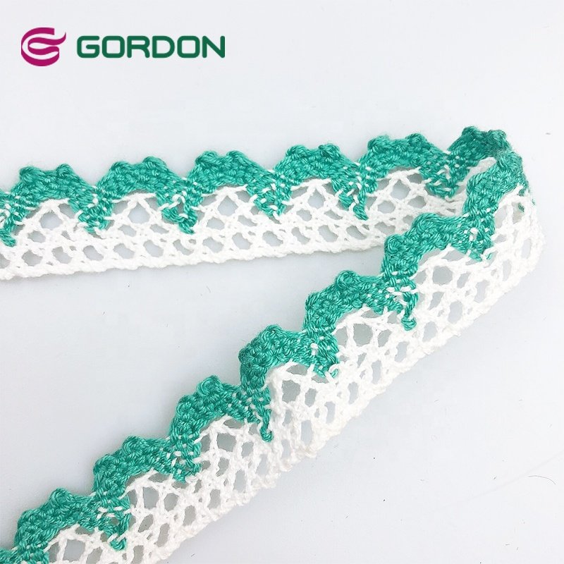 Gordon Ribbons Wholesale Embroidery Lace Fabric For Wedding Dress Making Wave Edge Cotton Lace Designs for Garments Trimming Lac