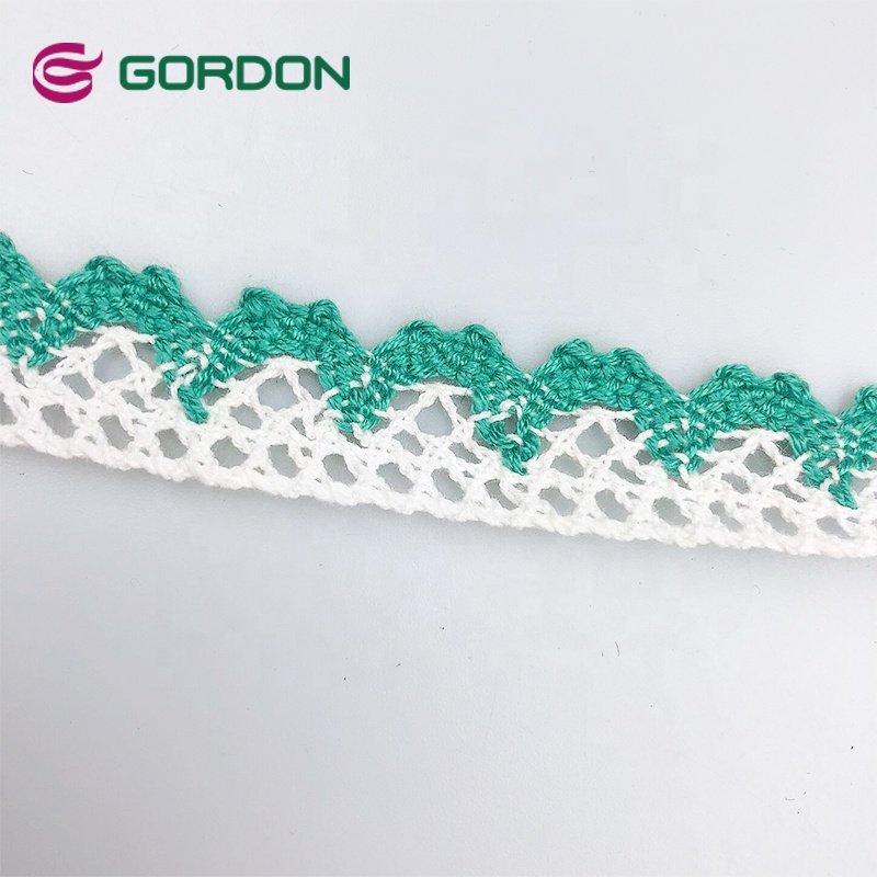 Gordon Ribbons Wholesale Embroidery Lace Fabric For Wedding Dress Making Wave Edge Cotton Lace Designs for Garments Trimming Lac