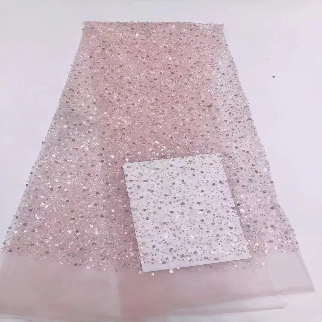 Fashionable Silver Sequin Fabrics for Wedding Dress, Dinner Dress Customized embroidery Lace Fabric