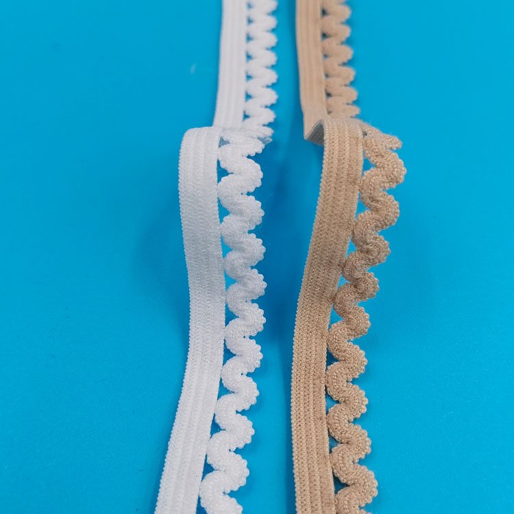 Sew accessories underwear picot bud edge elastic webbing band nylon picot lace webbing belt for bra garment