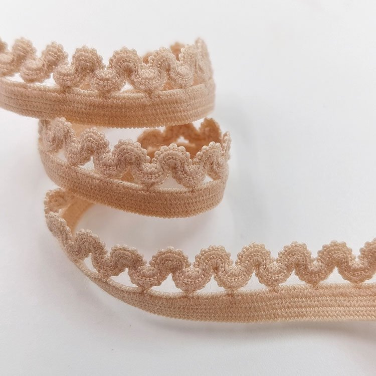 Sew accessories underwear picot bud edge elastic webbing band nylon picot lace webbing belt for bra garment