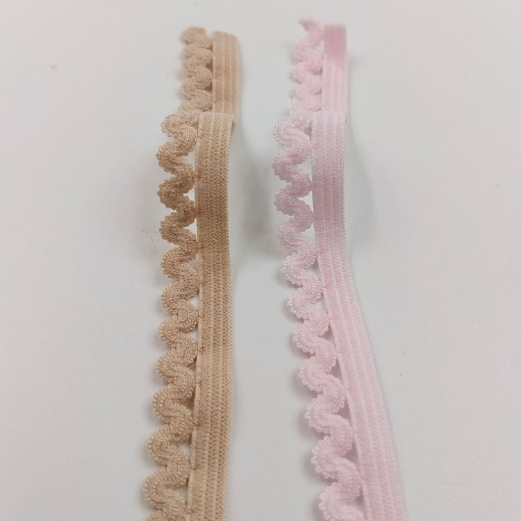 Sew accessories underwear picot bud edge elastic webbing band nylon picot lace webbing belt for bra garment