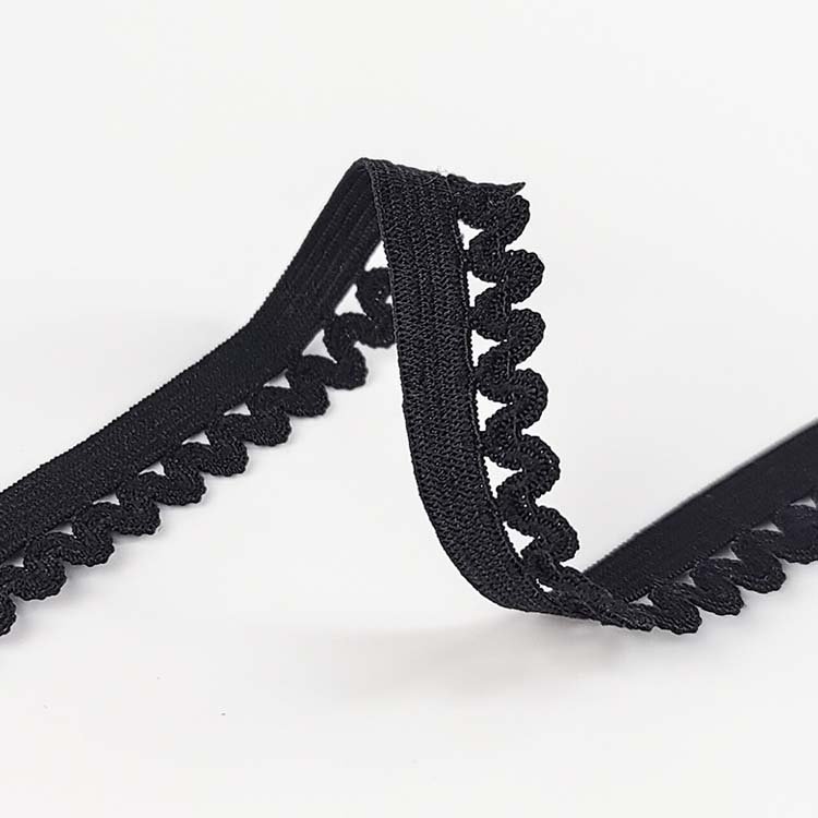 Sew accessories underwear picot bud edge elastic webbing band nylon picot lace webbing belt for bra garment