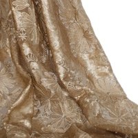 luxury polyester embroidery handbags fabric, beads sequins embroidered bridal fabric for evening dresses/