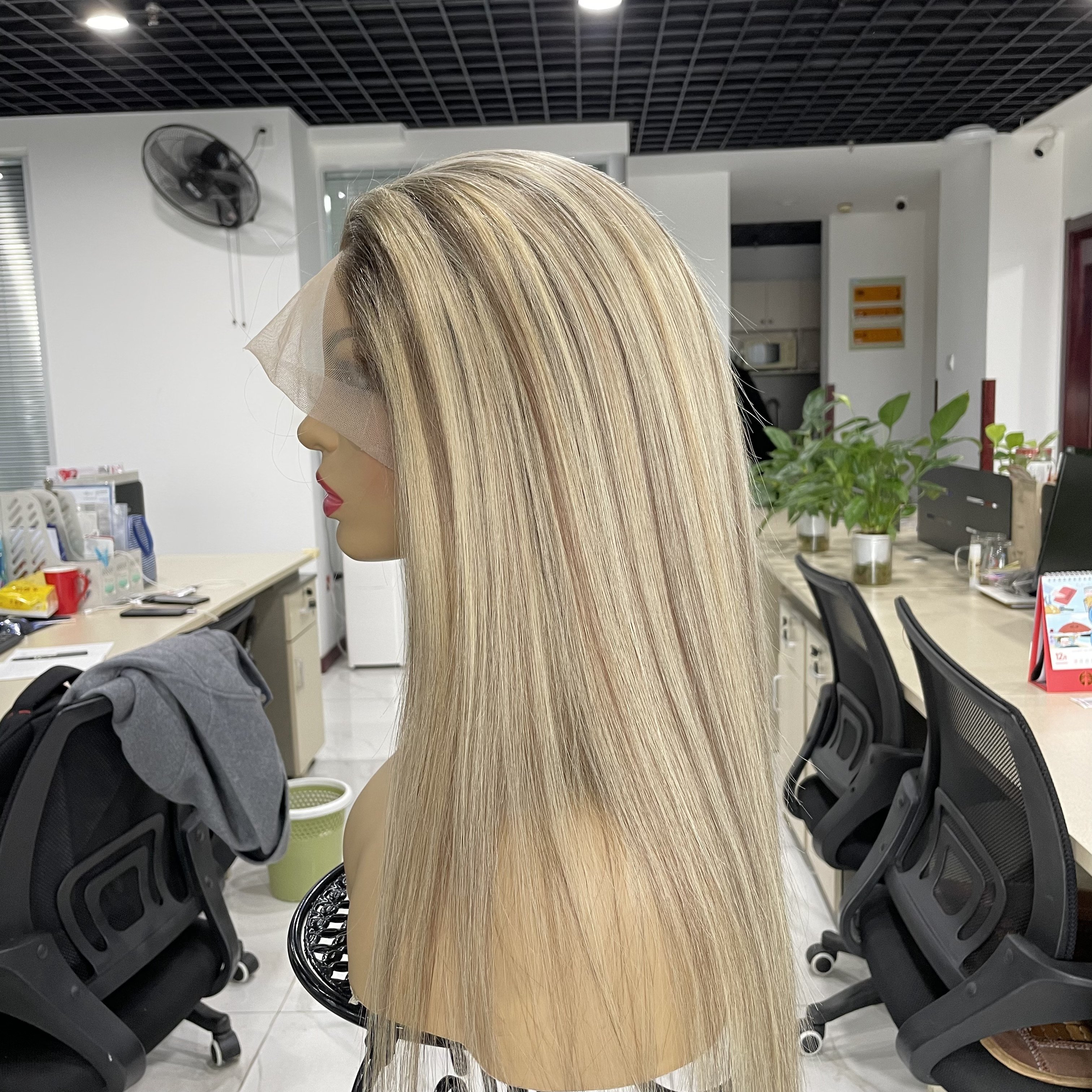 Evermagic Luxury Balayage Highlight Color Natural Wavy Deep Part Full lace Human Hair Wigs
