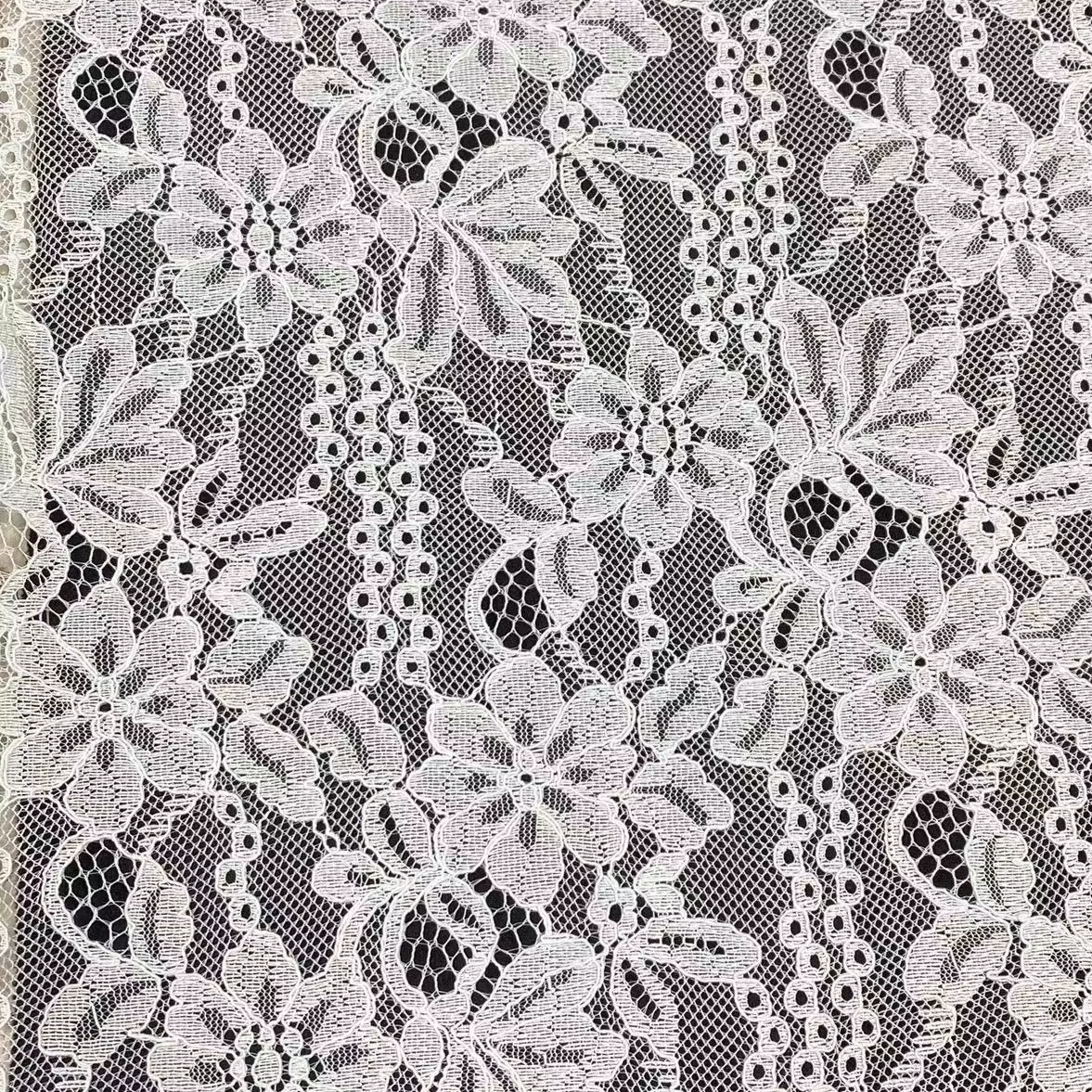 100% polyester lace fabric,Flower lace embroidery fabric,wedding dress lace fabric for women,Soft ,Multi-color custom,wholesale