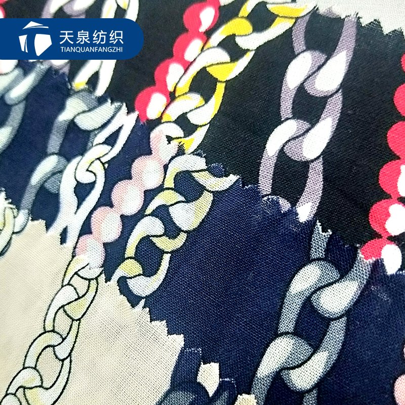 Custom Floral Print Breathable Women Dress Viscose Rayon Challis Fabric Wholesale