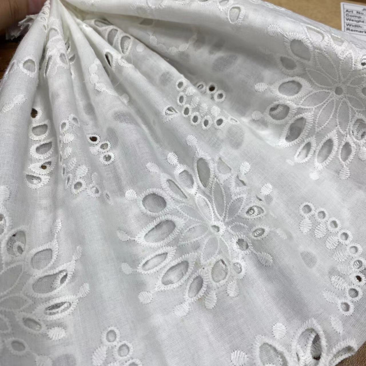 100%Cotton embroidery fabric ,cotton embroidery fabric with holes,Can be made clothing fabrics,Multi-color custom ,wholesale