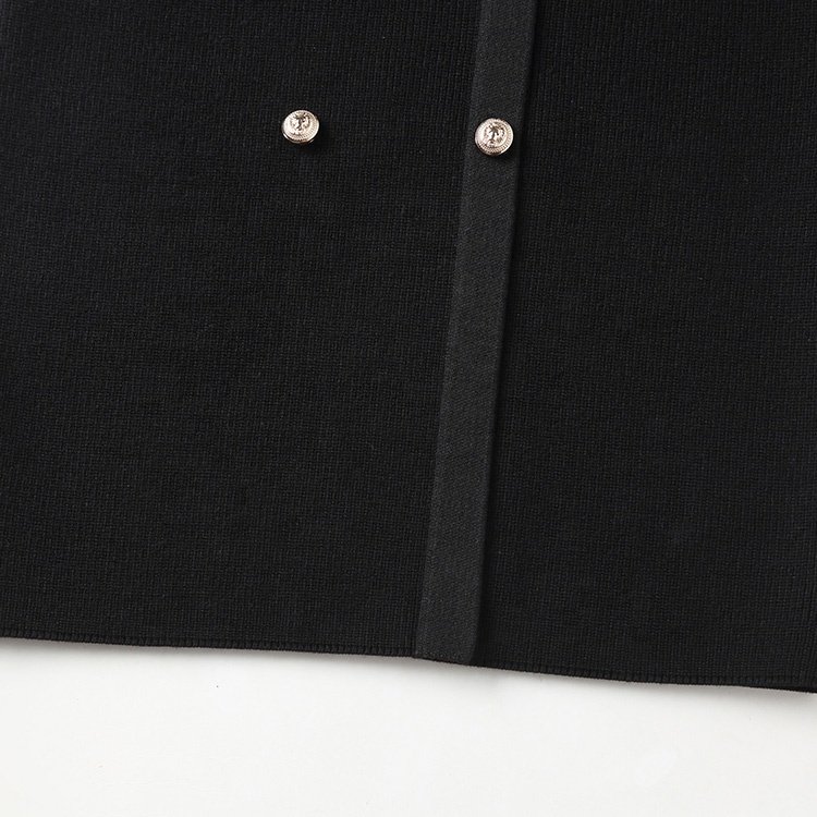 Knitwear manufacturers newly designed black v neck long sleeved ribbed knitted women's sweater dress