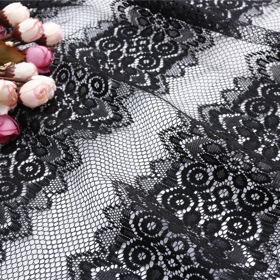 Stock Lace Multil-color 100% Polyester Jacquard Lace Fabric For Dress