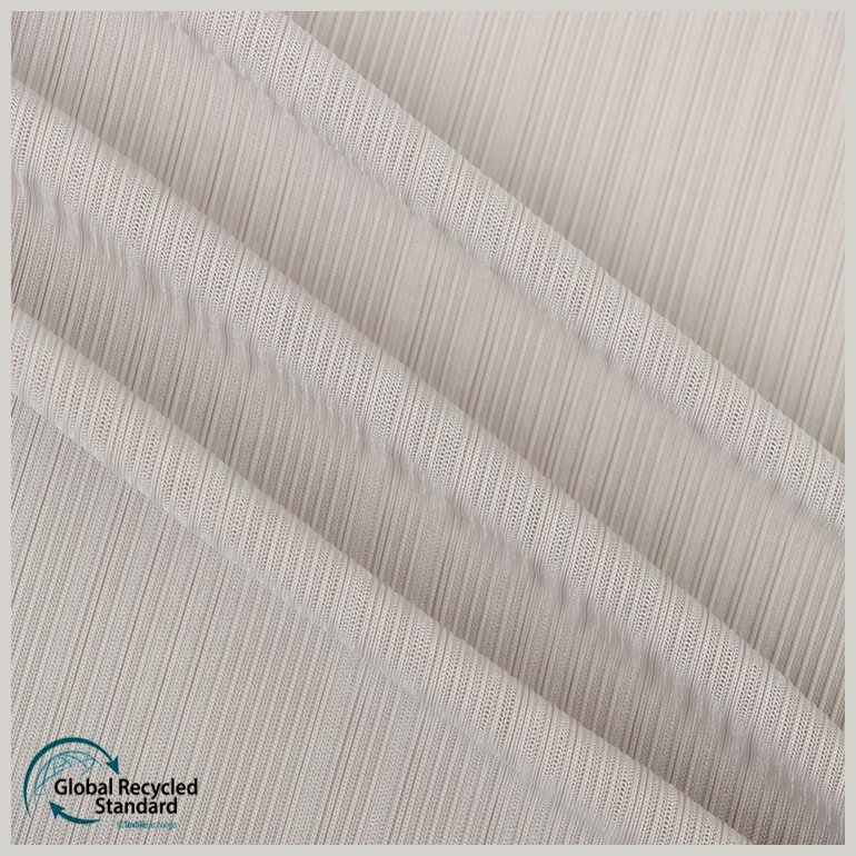 New Arrival RPET Eco-friendly GRS Rib Fabric 92%Recycle Polyester 8%Spandex Ready-to-ship Goods 180gsm Women Sportswear