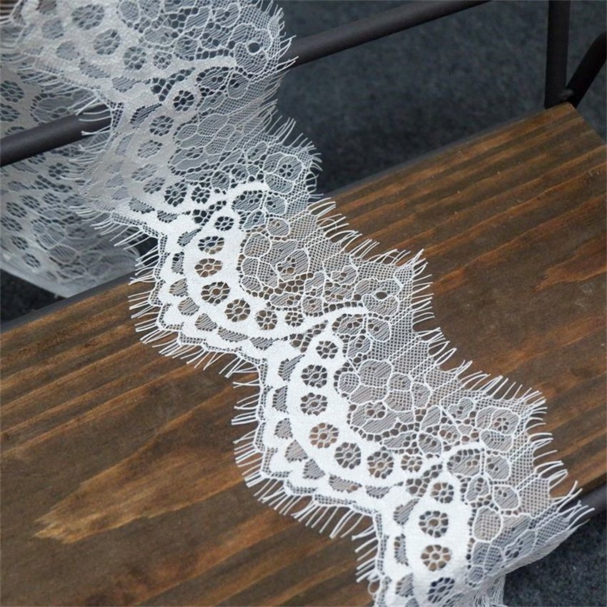 Zeal Jacquard Nylon Eyelash Lace Trim Ribbon Fashionable Knitted Bridal Wedding Decoration Sewing DIY Craft Projects Gift