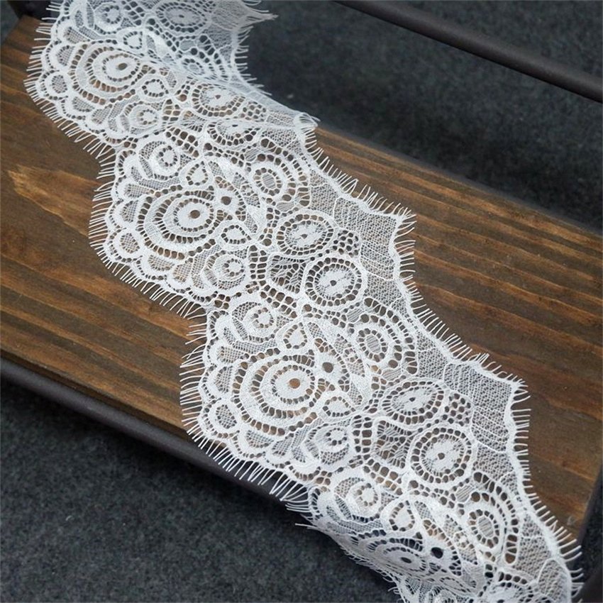 Zeal Jacquard Nylon Eyelash Lace Trim Ribbon Fashionable Knitted Bridal Wedding Decoration Sewing DIY Craft Projects Gift