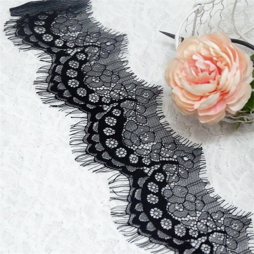 Zeal Jacquard Nylon Eyelash Lace Trim Ribbon Fashionable Knitted Bridal Wedding Decoration Sewing DIY Craft Projects Gift