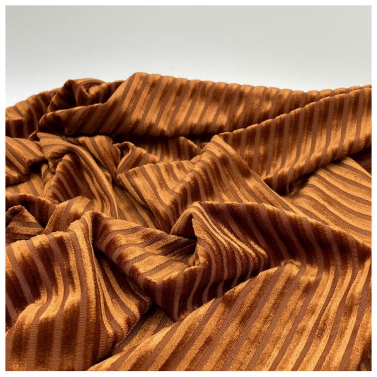 Wholesale Korean Ribbed Velvet Spandex Fabric High Elastic Breathable Striped Cloth Women's Suits Home Decor Lamp Shades Instant