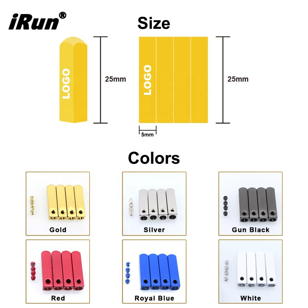 iRun Lace aglets Available in 6 Colors Replaceable DIY Shoelace Tip Custom Metal Shoe Lace Tips Aglet for Sneaker