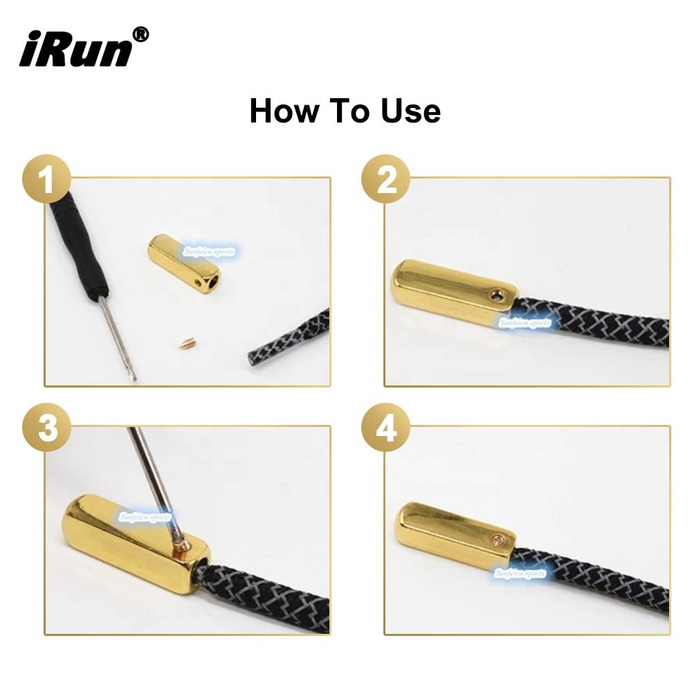 iRun Lace aglets Available in 6 Colors Replaceable DIY Shoelace Tip Custom Metal Shoe Lace Tips Aglet for Sneaker