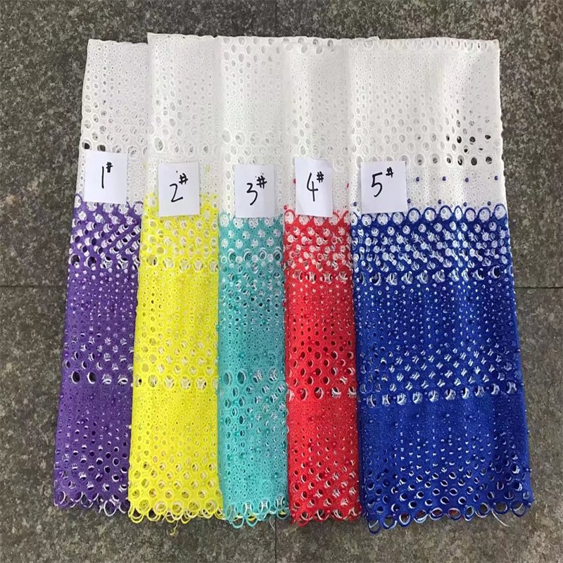 2024 hot selling fancy chemical lace fabric 3d beaded lace fabric for wedding SRMF3D-01