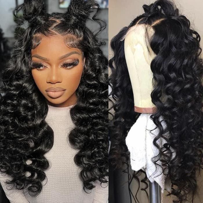 Pre plucked 4x4 5x5 Undetectable Human Hair Loose Wave Lace Closure Wig Real Swiss Hd 13x6 Lace Front Wigs Glueless Wigs