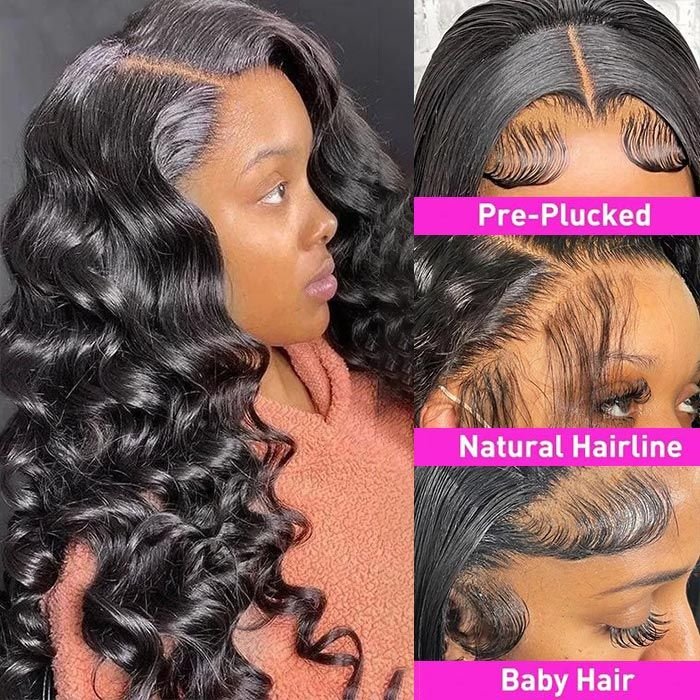 Pre plucked 4x4 5x5 Undetectable Human Hair Loose Wave Lace Closure Wig Real Swiss Hd 13x6 Lace Front Wigs Glueless Wigs