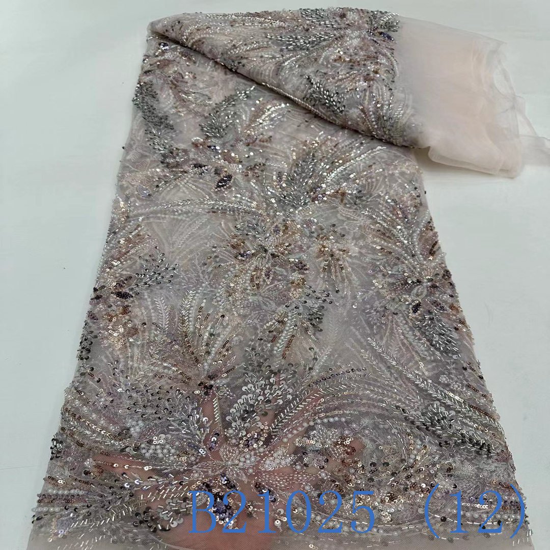 Affordable Lace Beads Handmade Tulle Sequin Beads Lace Wedding Dress