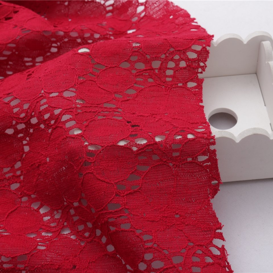 Ready to Ship Multi-color Floral Lace Fabric Nylon Cotton Lace For Women Clothing