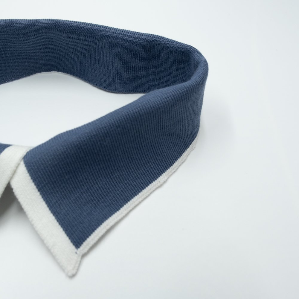 Customized elastic rib 1x1 flat knit rib polo collar