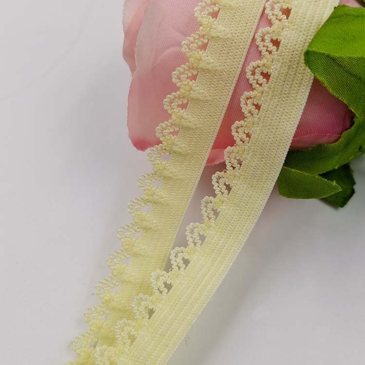 Wholesale sewing underwear picot bud edge elastic webbing belt lace trim elastic tape webbing for clothes diy