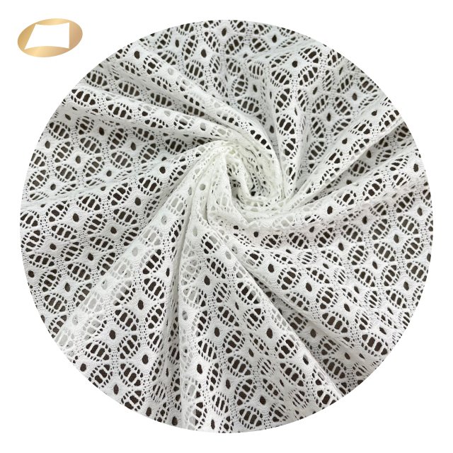 Taiwan high quality diamond pattern lace 76 nylon 24 spandex fabric