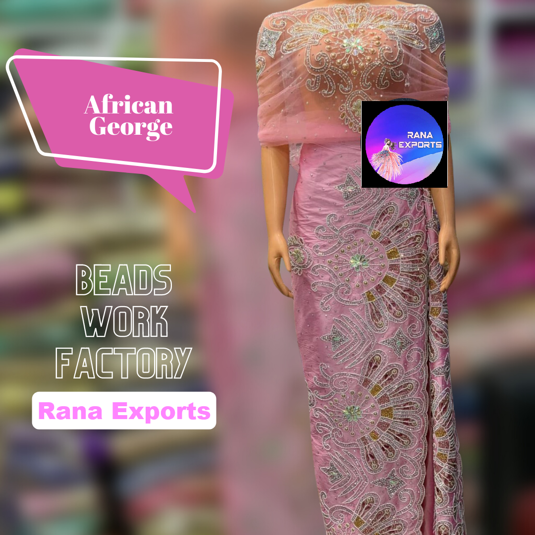 Wholesale Soft African George Fabrics Embroidered French Lace Blouse Designed for Girls Woven Knitted Technique Available Export