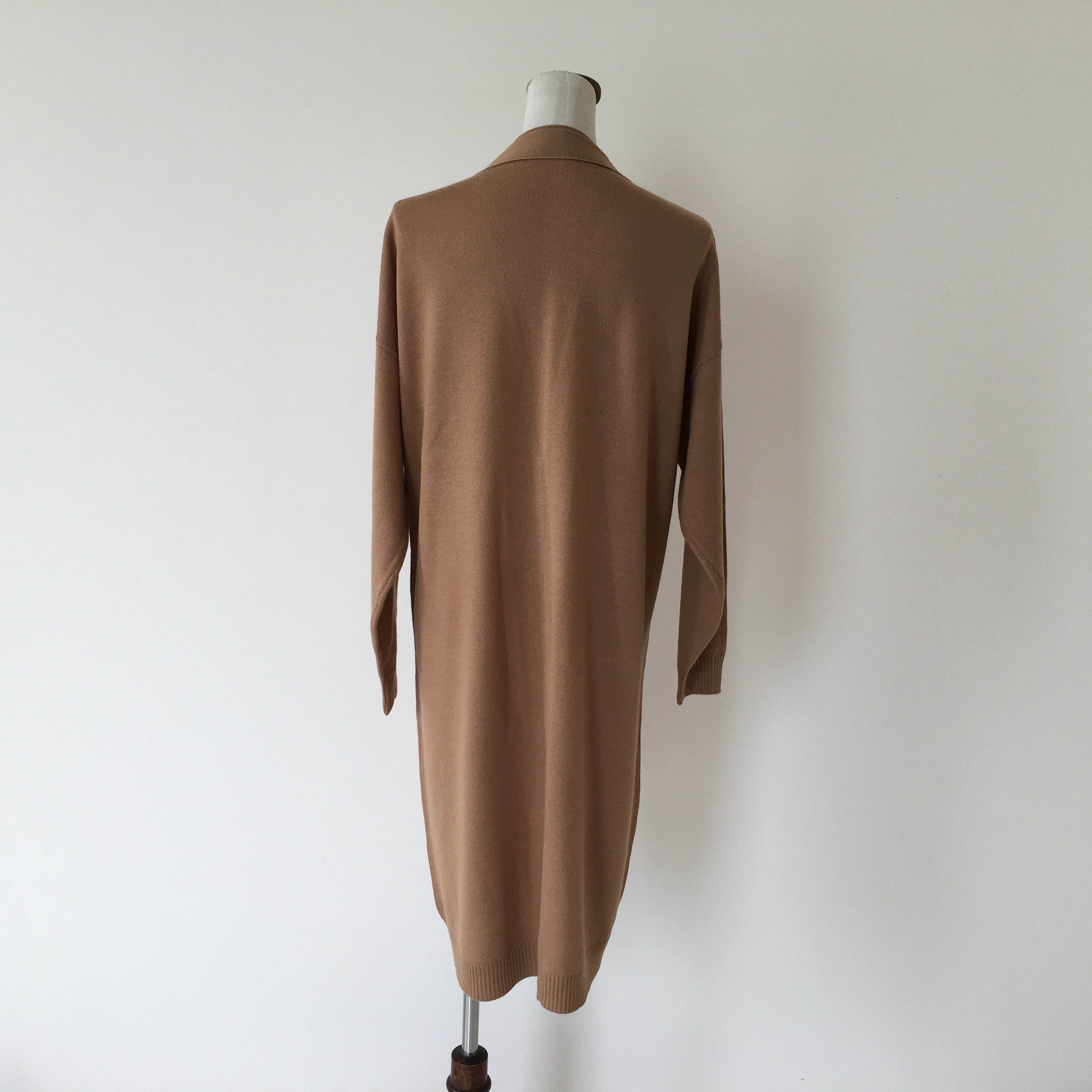 Custom woman winter long cardigan femme oversized ribbed knitted wool cardigan ladies sweater for women