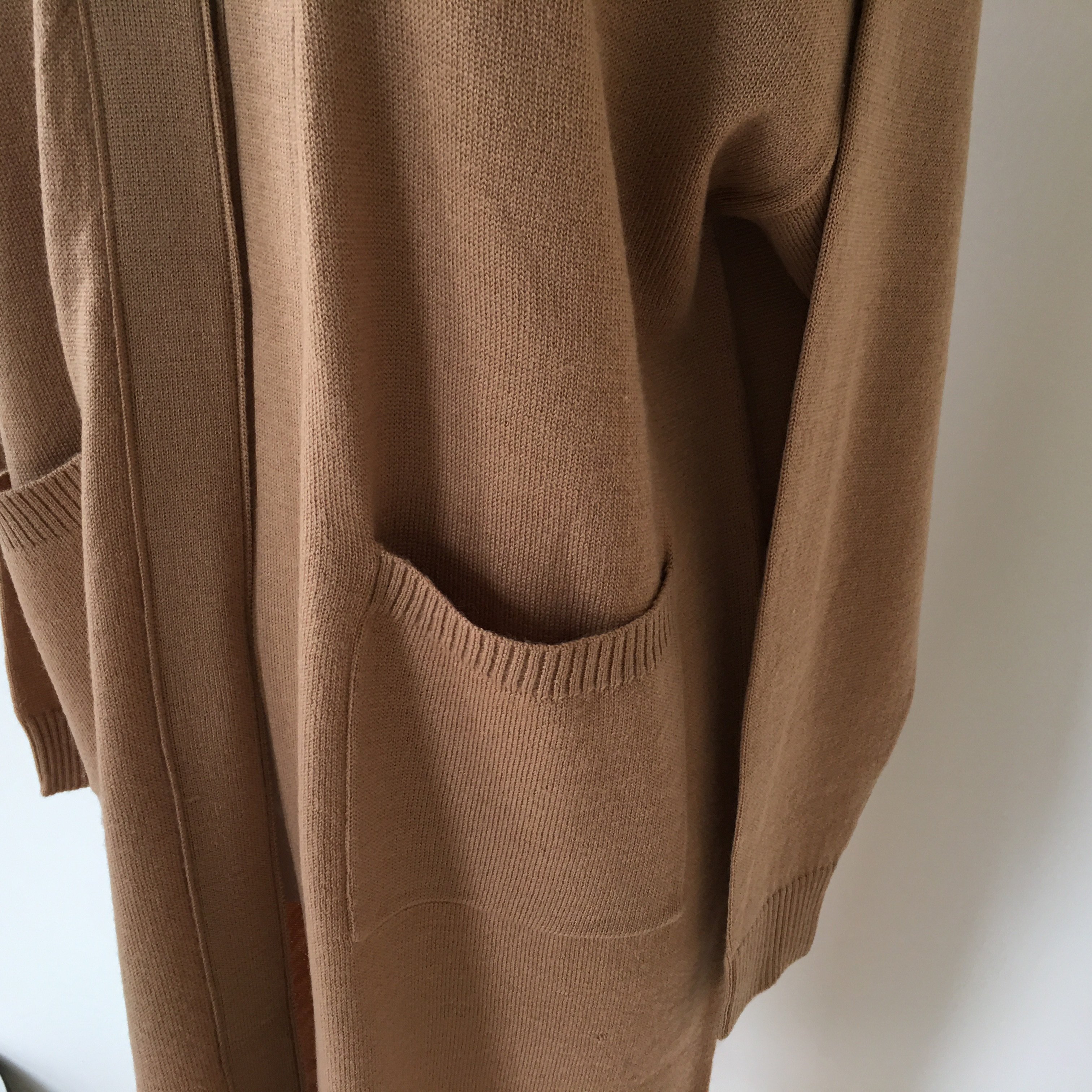 Custom woman winter long cardigan femme oversized ribbed knitted wool cardigan ladies sweater for women