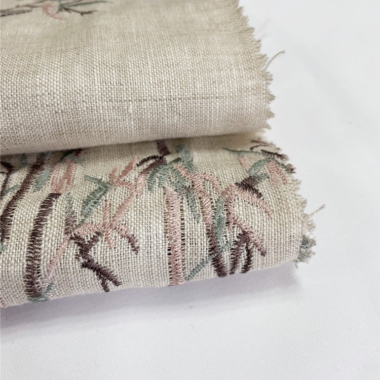 Fashion Embroidery hemp textile fabric for lady garments and all wholesale hemp products