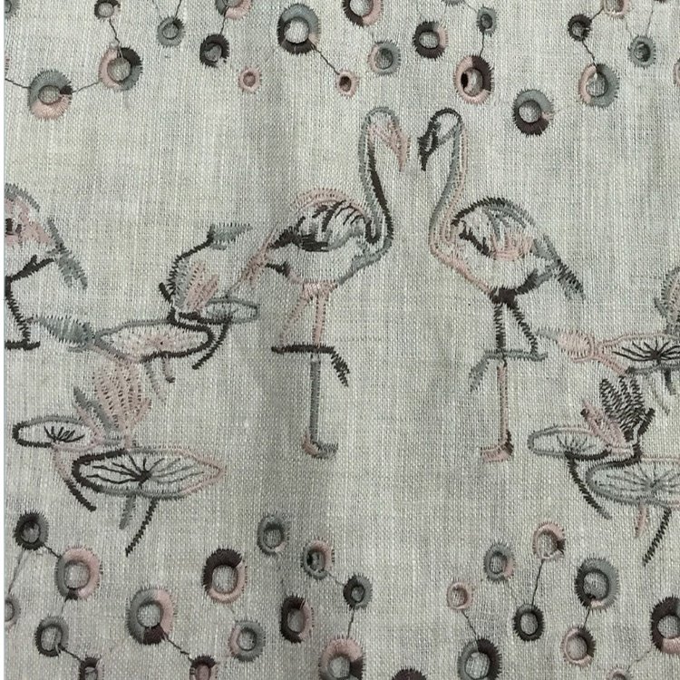 Fashion Embroidery hemp textile fabric for lady garments and all wholesale hemp products