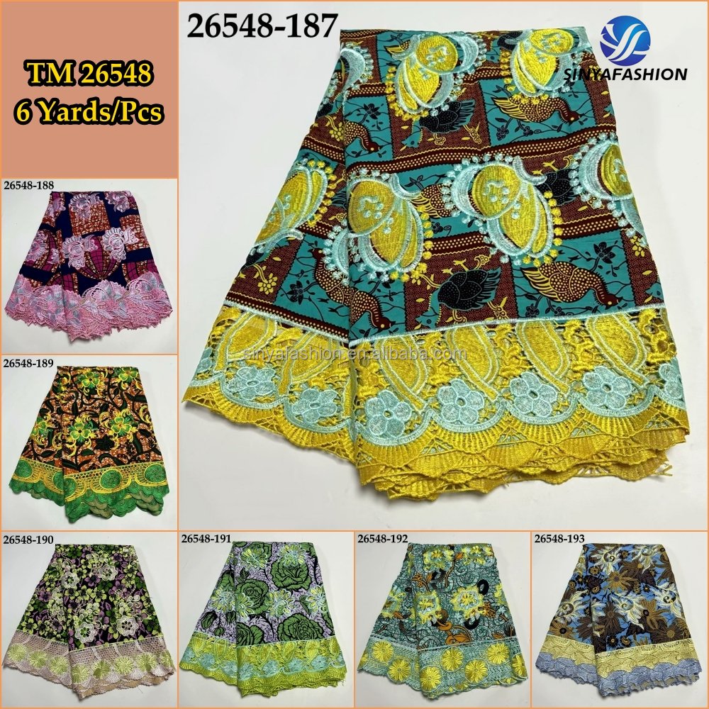 Sinya Luxury African Lace Fabrics For Women Embroidery Guipure Cord Lace Ankara Loincloth Dutch Wax Fabric African Wax Prints