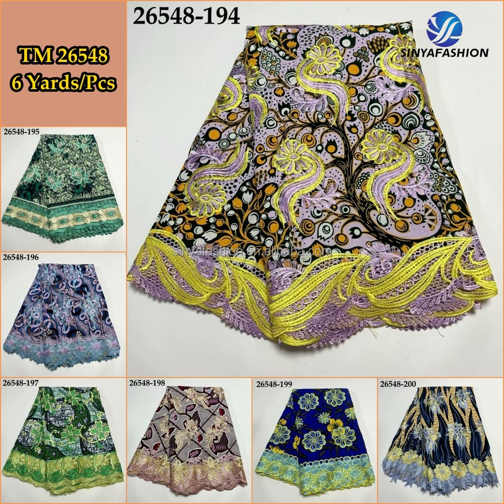 Sinya Luxury African Lace Fabrics For Women Embroidery Guipure Cord Lace Ankara Loincloth Dutch Wax Fabric African Wax Prints