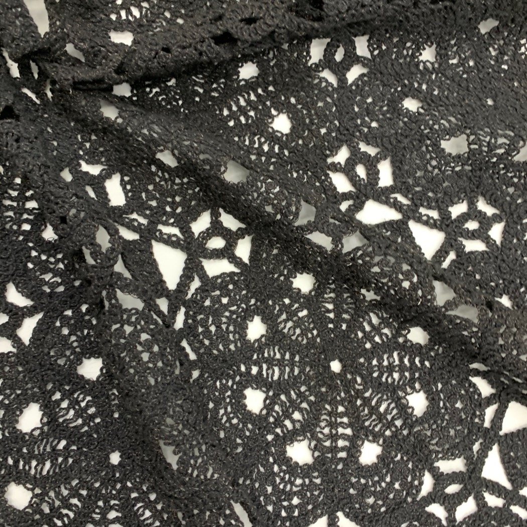 2024 Factory Direct Wholesale High Quality Black Nude Geometric Guipure Cord Lace Fabric Guipure for Women Dress Cloth
